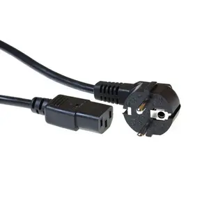 NEC Strāvas kabelis CEE 7/7 leņķa spraudnis uz C13 ligzda melns 2.5 m