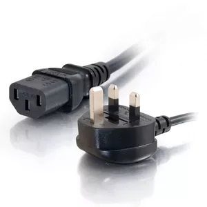 C2G 2m 16 AWG UK Power Cord, IEC320C13 to BS 1363