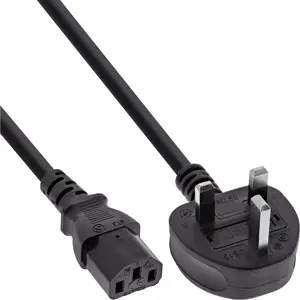 InLine power cable England male / 3pin IEC C13 male 1.8m