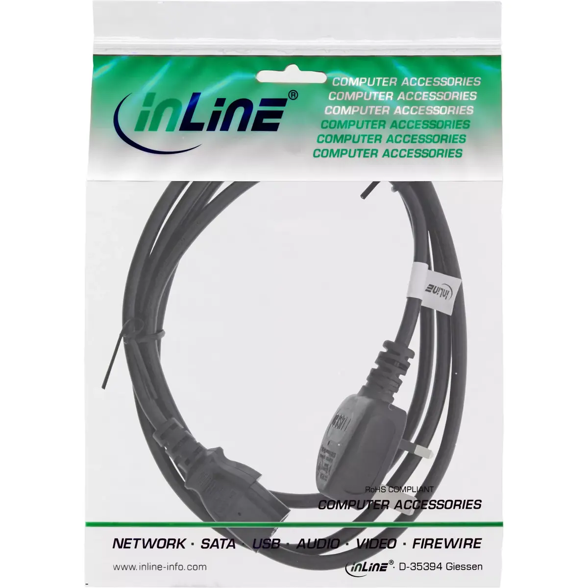 InLine power cable England male / 3pin IEC C13 male Photo 2