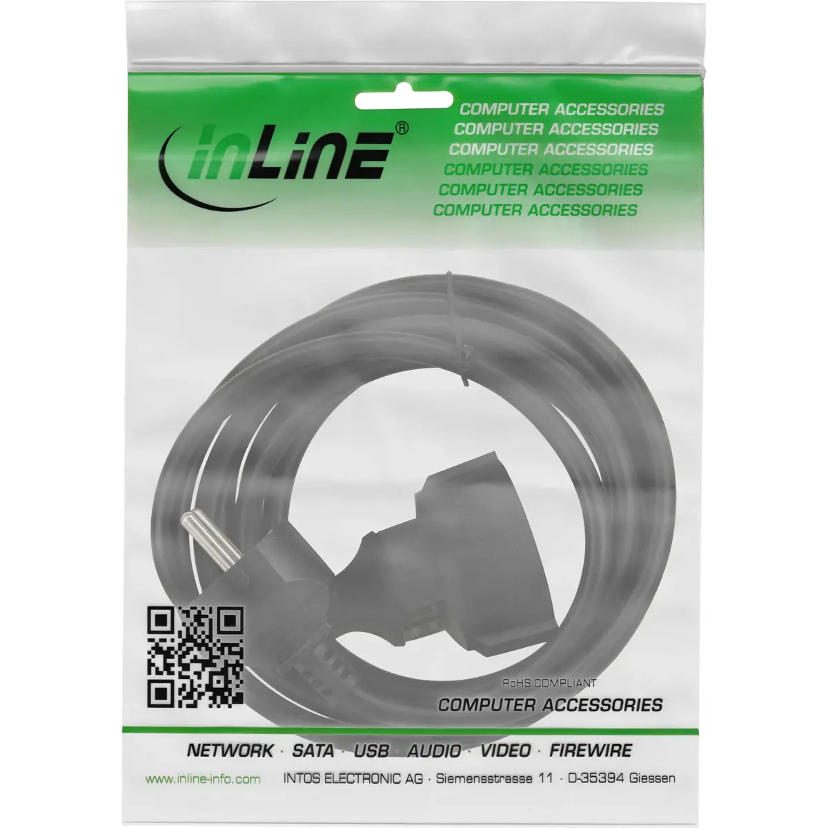 InLine 16402 Power Extension Cable 2m Photo 2