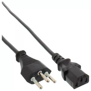 InLine power cable, Switzerland, black, 1.8m