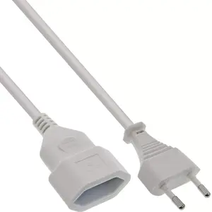 InLine Euro Type C Plug Power Extension male / female белый 5м