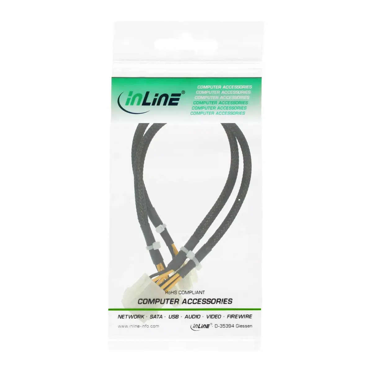 InLine Power Extension Internal 2x4pin male / 8 Pin female Photo 2