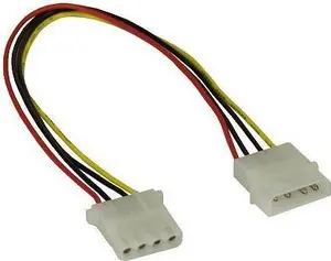 InLine 29650B Кабель-удлинитель питания 4pin Molex штекер / гнездо 0.5м