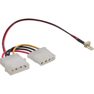 InLine ventilatora adaptera kabelis 3pin 4pin 33344A