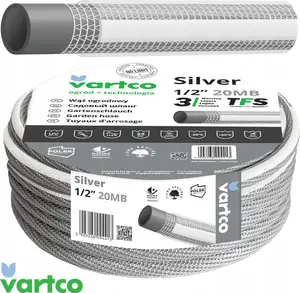 Garden hose VARTCO 3/4" 30m 3-wire SILVER TFS (MPN 1009340030)