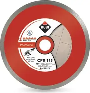 Алмазный отрезной диск RUBI CPR 125 SUPERPRO 125 мм × 22,2 мм для резки плитки и камня