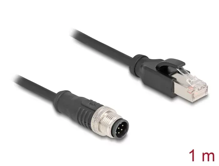 Tīkla kabelis DeLOCK M12 Cable A-coded 8 pin male to RJ45 male Photo 3