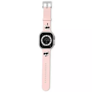 Ремешок Karl Lagerfeld KLAWMSLKCNP 3D из резины розовый для Apple Watch 38/40/41 мм