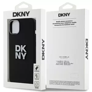 Hardcase DKNY DKHCP15MSMCBSK priekš iPhone 15 Plus / 14 Plus 6.7" — melns šķidrā silikona