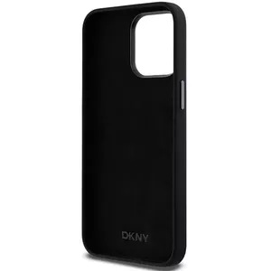 Cietais maciņš DKNY iPhone 15 Pro Max, modelis DKHCP15XSMCBSK, melns liquid silikon, priekš 6.7"
