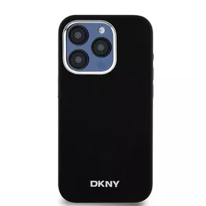Чехол DKNY DKHMP14LSMCHLK для iPhone 14 Pro 6.1" черный жидкий силикон MagSafe