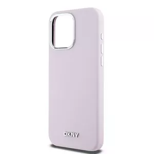 Vākis DKNY DKHMP14XSMCHLP priekš iPhone 14 Pro Max 6.7" rozā tekošā silikona MagSafe