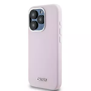 Phone case DKNY Hardcase DKHMP15LSMCHLP for iPhone 15 Pro 6.1" pink Liquid Silicone MagSafe