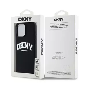 Hardcase DKNY DKHMP14XSNYACH iPhone 14 Pro Max liquid silicone case, black with printed logo