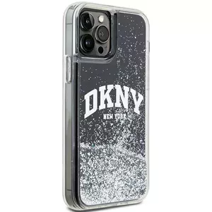 Hardcase phone case DKNY DKHCP12MLBNAEK for iPhone 12/12 Pro 6.1" black Liquid Glitter Big Logo