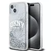 Cieta korpuss DKNY priekš iPhone 15 — Liquid Glitter melns Photo 2