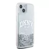 Cieta korpuss DKNY priekš iPhone 15 — Liquid Glitter melns Photo 3