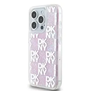 Vāciņš DKNY DKHCP15LLCPEPP iPhone 15 Pro 6.1" rozā Liquid Glitter Multilogo