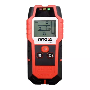 Metāla detektors YATO YT-73131 — rokas metālu sensors, meklēšanas dziļums 0,08 m, LCD, 67×25×145 mm
