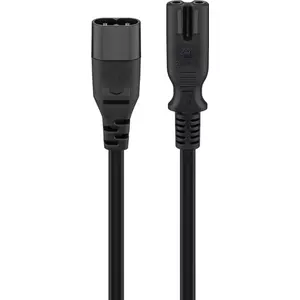 Goobay Extension Cable C7/C8 2m Black