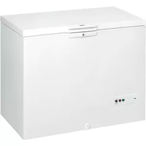 Chest freezer Whirlpool WHM 39112, 394 L — freestanding white freezer, 394 L capacity, E class, 1405×698×916 mm