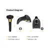 Barcode Scanner Equip 1D Laser USB Photo 8