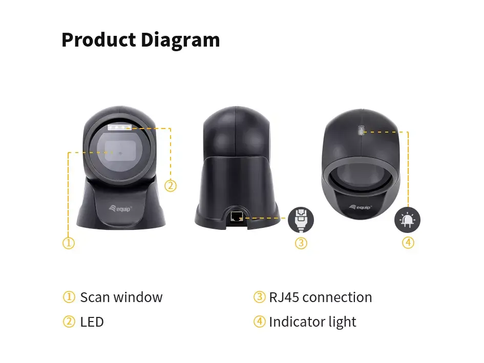 Barcode Scanner Equip USB 2D Omnidirectional Photo 6