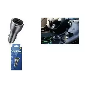 Car charger Varta 57933101111, 45W total, 1× USB-A, 1× USB-C