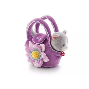 Trudi 29729 mīkstā rotaļlieta kaķis violetā somiņā