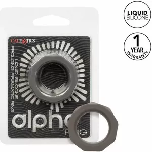 Кольцо для пениса California Exotics Alpha Prolong D-239237, серое, регулируемая посадка