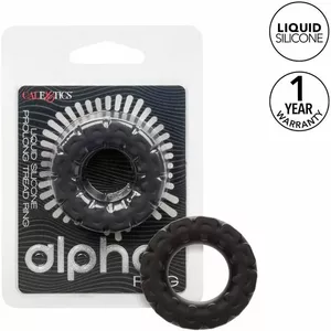 Кольцо на пенис California Exotics Prolong Tread Ring D-239238 черное, силикон, универсальный размер