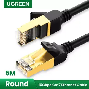 Сетевой кабель F/FTP CAT7 UGREEN NW107 2xRJ45 5m черный