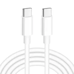 USB-C to USB-C cable IBOX IKUTCS1W 1 m, USB 2.0, 60 W PD, 3 A, white