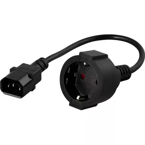 Power Cable PowerWalker 91015003 Black 0.2 m C14 CEE7/3