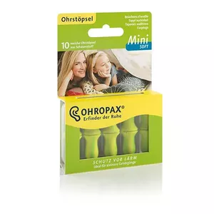 Aussu aizbāžņi OHROPAX Mini SOFT Zaļi Putu 10 gab