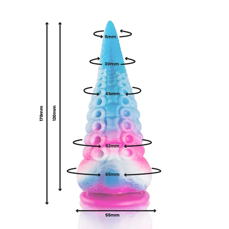 Dildo EPIC Silicone Blue — small tentacle dildo Photo 2