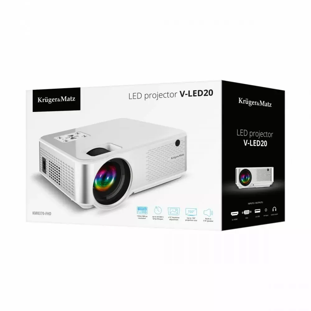 kruger & matz V-LED20 FullHD проектор Photo 2