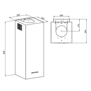 Kitchen hood MAAN Ponza W 830 white — 800 mm, 310 m³/h, aluminium grease filter, LCD, 3 speeds