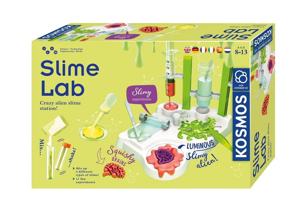 Kosmos Slime Lab zaļa gļotu pagatavošanas