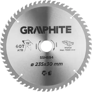 Circular saw blade GRAPHITE 235 x 30 mm, 60 teeth