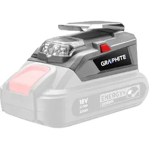 Rechargeable flashlight GRAPHITE 58G025 18V Li-ion with USB output