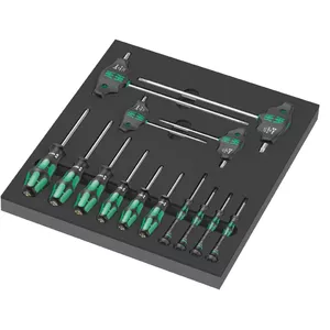 Manual screwdriver set Wera 05150103001 — straight screwdrivers, dimensions 344×392×30 mm