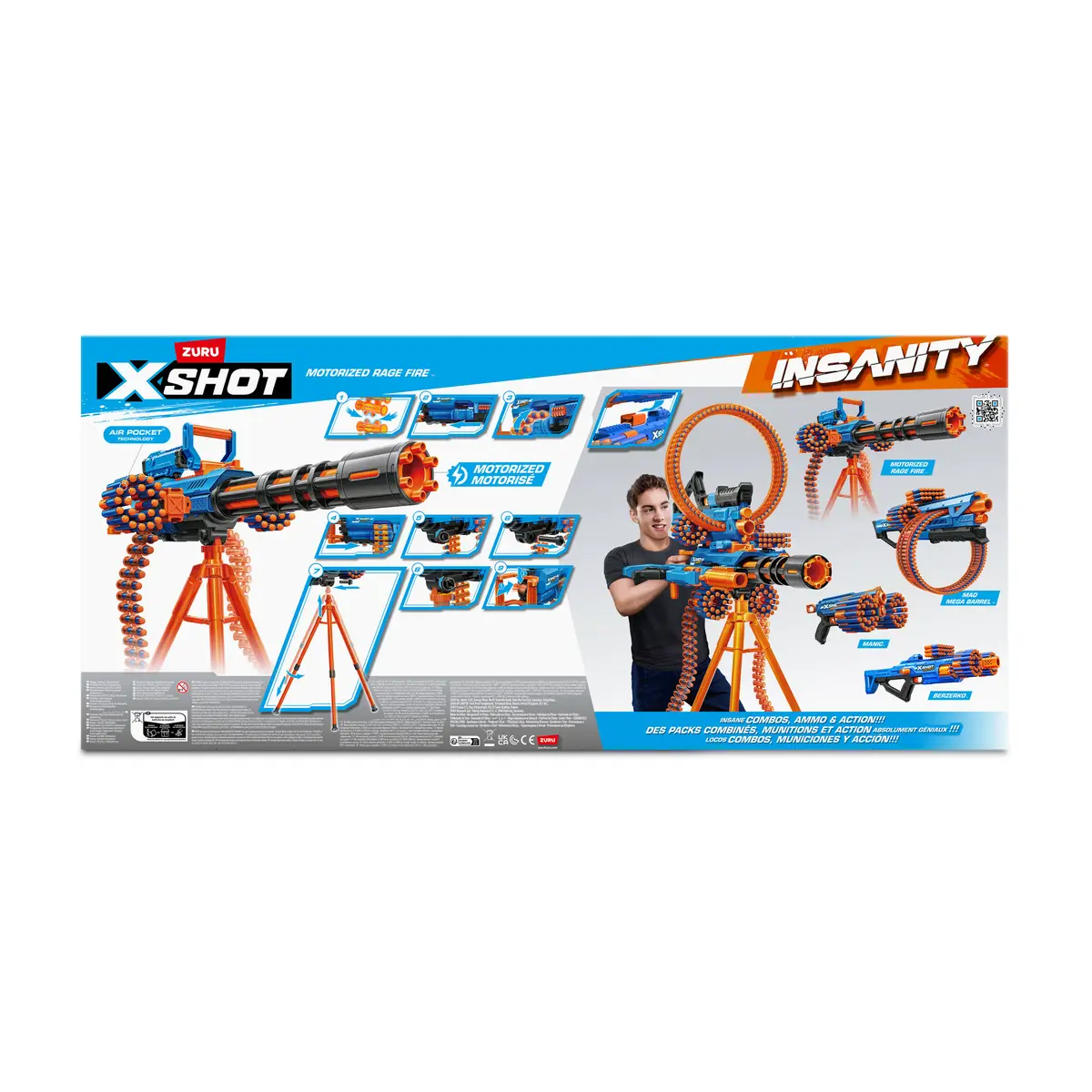 Моторизованный бластер Zuru XSHOT Insanity Rage Fire Photo 5