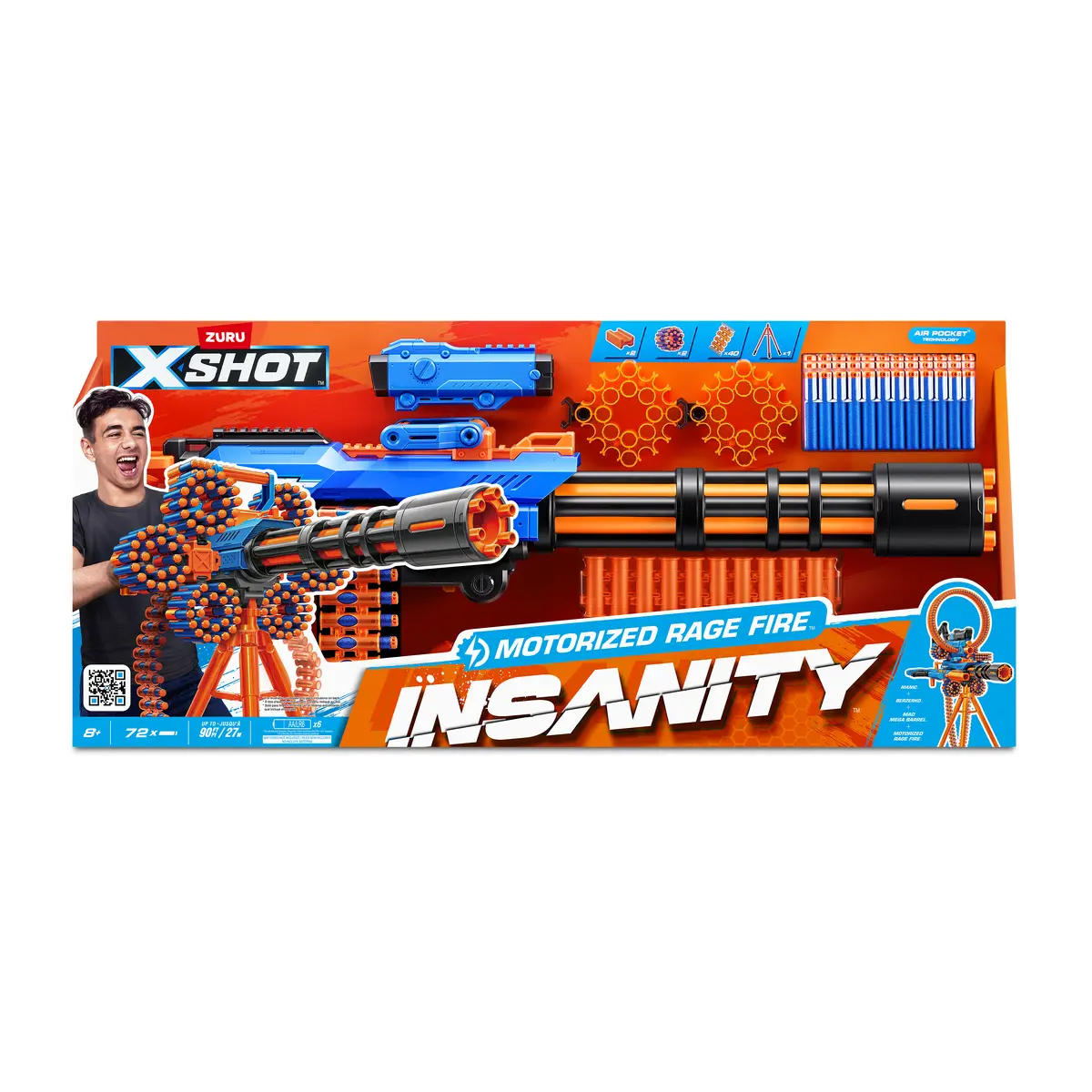 Моторизованный бластер Zuru XSHOT Insanity Rage Fire Photo 16