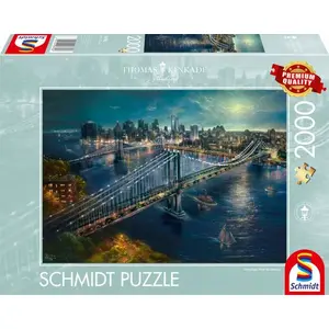 Puzle Schmidt Spiele Moonlight over Manhattan — 2000 gab., platums 968 mm