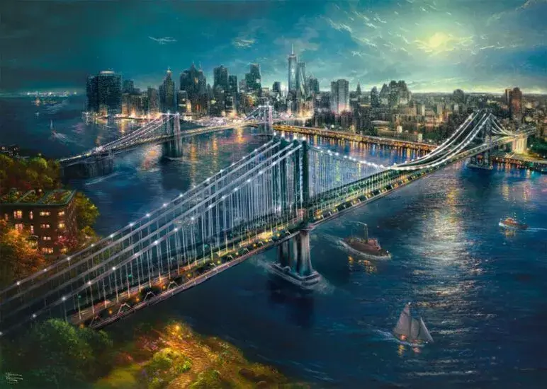 Schmidt Spiele Moonlight over Manhattan — puzle 2000 gab. Photo 2