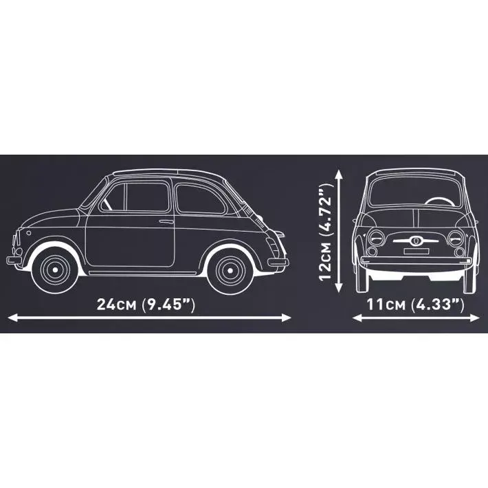Būvniecības bloki COBI Fiat Abarth 595 Executive Edition Photo 5
