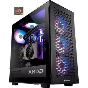 Thermaltake AMD Pro Edition, spēļu dators (melns/transparents, Windows 11 Home 64 bitu)
